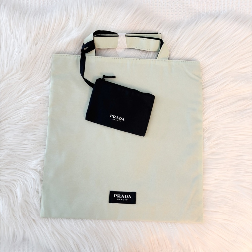 Prada Beauty Mini Green Tote Bag with Pouch - Picture 2 of 2